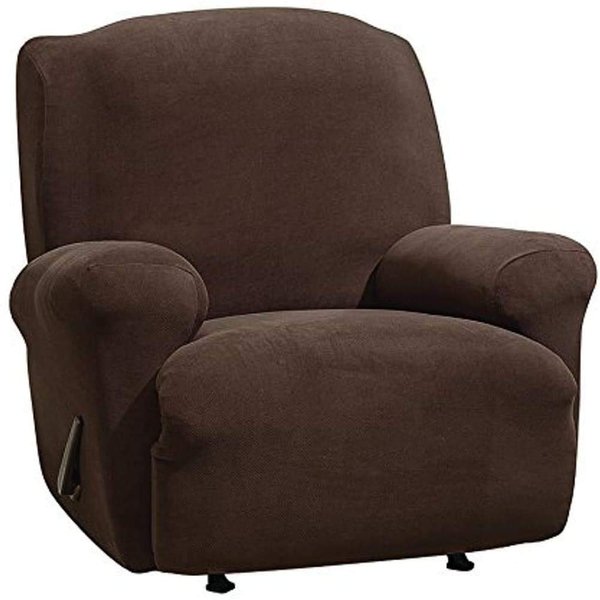 SureFit Stretch Morgan 1 Piece Recliner Slipcover in Chocolate