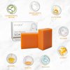 EUQEE Glutathione Kojic Acid Soap, 5 oz Glutathione Soap Bars with Glutathione, Vitamin C, Collagen for Rejuvenating Skin, Reduces the Appearance of Dark Spots Fine Lines with a Foaming Net- 2 x 142g