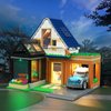 DALDED LED Lighting Kit for Lego City Family House and Electric Car, LED Light Compatible with Lego 60398 Building Block Models (Not Include Lego Set)