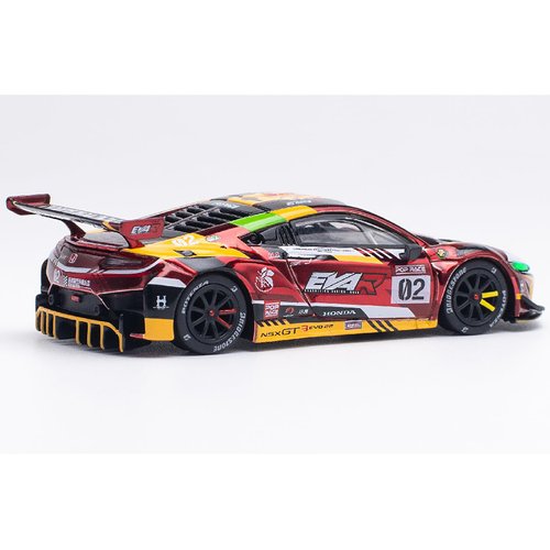 NSX GT3 EVO22#02 Red Metallic EVA RT Production Model-02 1/64 Diecast Model Car by Pop Race PR640108
