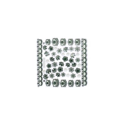 Iridescent Glitter Floral Nail Stickers/Decals