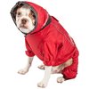 DOGHELIOS 'Weather-King' Windproof Waterproof and Insulated Adjustable Full Bodied Pet Dog Jacket Coat w/ Heat Retention Technology, Small, Red