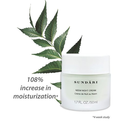 SUNDARI Neem Night Cream - 1.7 Fl Oz, Night time Moisturizer with Botanical Extracts, Wrinkle Repair & Hydration, Nourishes and Soothes Skin, Restores Natural Radiance, All Skin Types