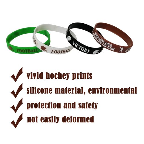 36 PCS Football Motivational Rubber Bracelets - Super Bowl Sports/Football Birthday Party Favors Supplies Decorations Gifts Prize Silicone Wristbands