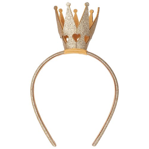 Sibba Shiny Crown Headband Glitter Hairband Crystal Tiaras Rhinestone Headwear Princess Head Band Beautiful Diamonds Queen Hair Accessories Fit Women, Party, Decorations, Birthday (Gold)