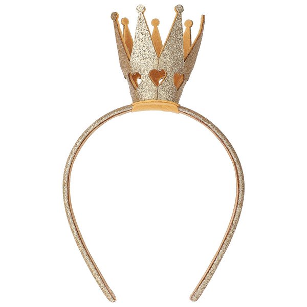 Sibba Shiny Crown Headband Glitter Hairband Crystal Tiaras Rhinestone Headwear Princess Head Band Beautiful Diamonds Queen Hair Accessories Fit Women, Party, Decorations, Birthday (Gold)