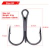 Dyxssm 100pcs/lot Treble Hooks Triple Fishing Hooks for Freshwater and Saltwater (Black, 4# 100pcs)