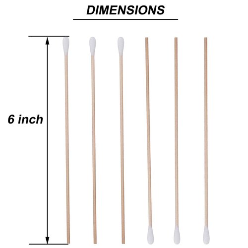 1600 PCS 6’’ Cotton Swabs with Wooden Sticks,Long Cotton Tipped Applicators,Cleaning Cotton Sticks with Wood Handle for Oil Makeup Gun Applicators,Makeup,and Home Accessories Cleaning