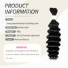 Deep Wave Bulk Human Hair for Braiding 1 Bundle 50g 16 Inch No Weft 10A Brazilian Virgin Curly Human Hair Extensions for Boho Braids Wet Wavy Human Braiding Hair (16",1B)