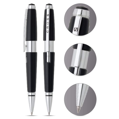Cross Edge Gel Pen, Retractable, Medium 0.7 Mm, Black Ink, Black Barrel
