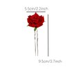 Rose Flower Hair Clips, 4PCS Small Red Rose Hair Clip, Bridal Hair Pins Flower for Women Wedding Halloween Party(Red)