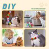 JPTECY Cat Ball Toy Launcher Gun 34pcs Cat Toys for Indoor Cats Interactive Cat Toy Kitten Toys Cat Balls Fetch Toy Cute Cat Toys Cat Ball Launcher, Cat Toys for Bored Indoor Adult Cats
