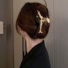 Jaczora 2 PCS Dolphin Hair Clips for Women, Metal Claw Clips for Thick Hair Elegant Barrettes Strong Hold Hair Clamps Non Slip Hair Catch Jaw