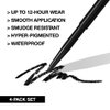 evpct 4Pcs Blue Brown Black White Gel Eyeliner Pencils Eye Face Paint Stick Lipstick, Eye Liner Waterproof Smudge Proof Halloween Makeup Set Colored Eyeliner Pen delineador de ojos contra el agua