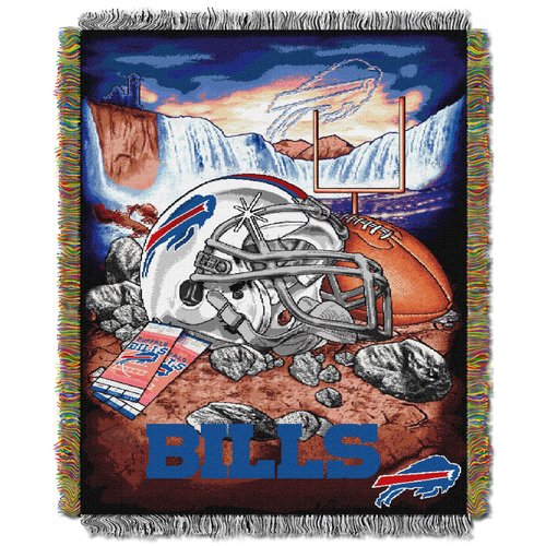 Northwest NFL Buffalo Bills Unisex-Adult Woven Tapestry Throw Blanket, 48" x 60", Home Field Advantage