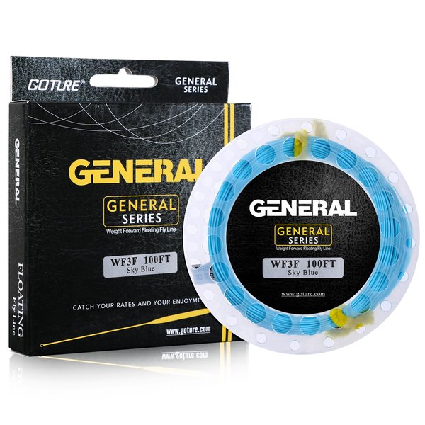 Goture Fly Fishing Line Weight Forward Floating Fly Line (Sky Blue, WF6F)