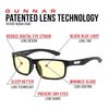 GUNNAR - Premium Gaming and Computer Glasses - Blocks 65% Blue Light - Enigma, Onyx, Amber Tint