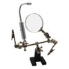 MAGNA-DESK 3X Power | 2.5" (6.4 cm) Swivel Glass Lens | LED Gooseneck Light | Alligator Clips | Weighted Cast Iron Base | Precision & Clarity in Your Projects