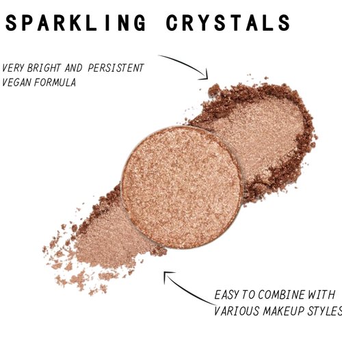 Okerker Shimmer Glitter Eyeshadow Palette – Korean glitter makeup with ultra-blendable sparkle shades in silver, champagne, and gold. Single metallic pigment for vibrant, high-pigmented eye color