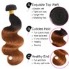 26 28 30 Inch Ombre Brown Bundles Human Hair 1B30 Body Wave Bundles Brazilian Unprocessed Virgin Human Hair Extensions 2 Tone Black and Brown Bundles