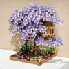 BDYDT Purple Cherry Blossom Bonsai Tree Building Blocks Set,（1443 Pieces） Flower Treehouse Model Mini Building Block Toys,Tree House Model Toys Gifts for Kid and Adult