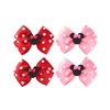 Baby Girls Mouse Ears Hair Bow Clips 4pc Birthday Party Dress Up Cartoon Hair Accessories 4 Inch Polka Dot
