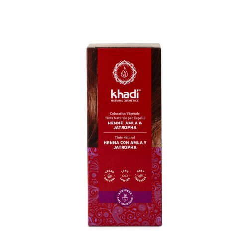 khadi Ayurvedic Natural Hair Color, 100% herbal, vegan, PPD & chemical free, certified natural cosmetics for healthy hair (AUBURN RED, 1 Pack (1 x 3.5oz))