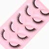 Veleasha Fox Eye Lashes L Curl Fluffy False Eyelashes 5 Pairs Pack Cat Eye Lashes Wispy & Lightweight Fake Eyelashes for Doll Eye Makeup (Foxy 04)