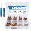 JRready 2 Pin Way Deutsch DT Connector Kit, Size 16 Stamped Contacts 14-18AWG, Seal Plugs, DT04-2P DT06-2S Gray Waterproof Automotive Electrical Connectors (10 Set), ST6327-201.