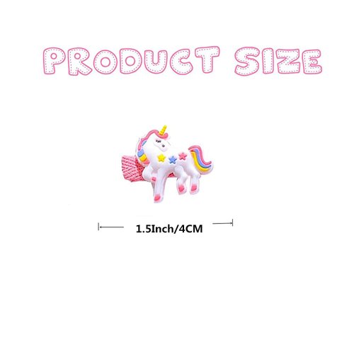 Hair Clips for Girls,10 Pcs Cute Animals Unicorn Horses Hair Accessories Colourful Barrettes Hair Pins for Kids Baby Little Girls Children Birthday Christmas Day Gift