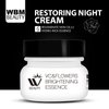 WBM Restoring Night Cream for Face, Anti-Aging Moisturizer with Hydro-Rich Essence. Skin-renewing face cream for a hydrated, youthful look. Size: 1.7 oz.