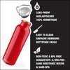 Sigg - Cooper Aluminum Water Bottle - Original Red - With Screw Cap - Leakproof - Lightweight - BPA Free - 25 Oz