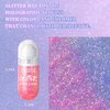 DAGEDA Body Glitter Gel, Roll-on Face Glitter for Mermaid Makeup Festival Rave Accessories, Holographic Hair Glitter Gel,Body Shimmer Halloween Makeup for Rave Party (Pink)