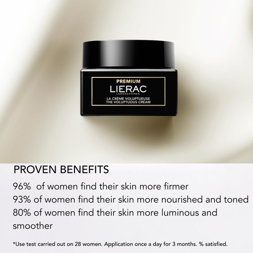 Lierac|Premium The Voluptuous Cream - Age Defying Face Cream - Hydrating Face Moisturizer for Women with Niacinamide & Hyaluronic Acid - Nourish, Firms & Smooths Skin - 50ml Jar