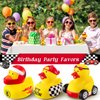 Shappy 50 Pieces Race Car Driver Rubber Duckies 2 Inch Mini Rubber Ducks for Baby Shower Birthday Party Decorations Gift Classroom, 3 Designs