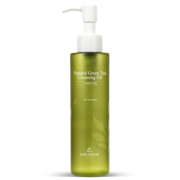 THE SKIN HOUSE Natural Green Tea Cleansing Oil 5.07 fl.oz Deep Cleansing, Pore, Blackead Removal, Makeup Removal | Korean Facial Cleanser, 150ml