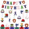 44 Pcs Baseball Party Decorations Happy Birthday Banner Sports Theme Hanging Swirls and Honeycomb Centerpieces Baseball Birthday and Gameday Celebration Decors for Kids Boys Baby Shower Party Supplies