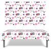 MIKIMIQI 1 Pack SPA Makeup Party Decorations Spa Table Decorations Pink Cosmetic Themed Table Cover Birthday Party Table Runner Makeup Tablecloth for Women Girls Party Supplies, 52 X 87in