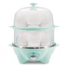 Elite Gourmet EGC1405M 2-Tiered Rapid Egg Cooker, 5-Egg Poacher, Omelets, Soft, Medium, Hard-Boiled Eggs with Auto Shut-Off and Buzzer, BPA Free, 14 eggs, Mint