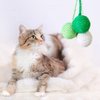 MiOYOOW Cat Toy Sisal Ball, Tricolor Hanging Cat Balls Handmade Cat Scratcher Ball Interactive Toy for Indoor Cats Kittens