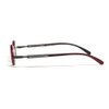 Calabria R314 Unisex Vintage Professor Oval Reading Glasses in Crystal Red +4.50