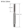 uxcell Metric Machine Tap M10 x 1.25mm H2 High Speed Steel 3 Straight Flutes Screw Tapping Threading Machinist Repair DIY Tool
