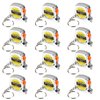 3ft Small Tape Measure Keychain, Portable and Retractable Mini Tape Measure with Slide Lock Mechanism for Daily Use Gadgets or Kids Construction Party Favors Gifting Prize Bag Fillers (12)