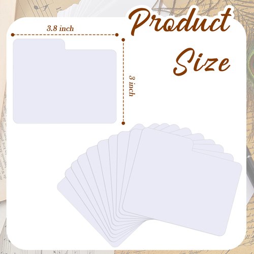 Horizontal Trading Card Dividers 3 x 3.8 inch, Plastic Divider Cards, White Card Dividers with Labels, Card Dividers for Sport Game Playing Cards (50 Pieces)