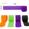 NICROLANDEE Halloween Party Supplies - 8 Rolls Black Orange Crepe Paper Streamers Tassels Streamer Paper for Halloween Theme Party, Horror Party, Birthday, Home Party Backdrop Decorations, 82ft Long