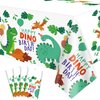 4 Pack Dinosaur Tablecloth Dinosaur Party Decorations Dinosaur Party Supplies 86 x 51 inches Dinosaur Theme Table Cover Dinosaur Rectangle Plastic Table cloth dinosaur table cloths for birthday party