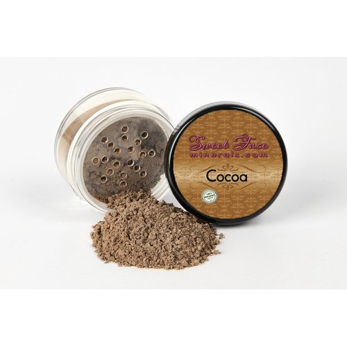Sweet Face Minerals (Cocoa) (20gm Jar) FOUNDATION Mineral Makeup with SPF 18+, Full Coverage Matte Loose Powder, Bare Face Cosmetics