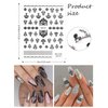 EBANKU 9 Sheets Lace Nail Art Stickers, Black Lace Flower Design 3D Self-Adhesive Nail Sticker Decal for Women Girls DIY Nail Art Decoration