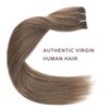 FUBILI Ash Brown clip in hair extensions Natural Remy Real Human straight Hair Extensions 30g 5pcs 18 Inch