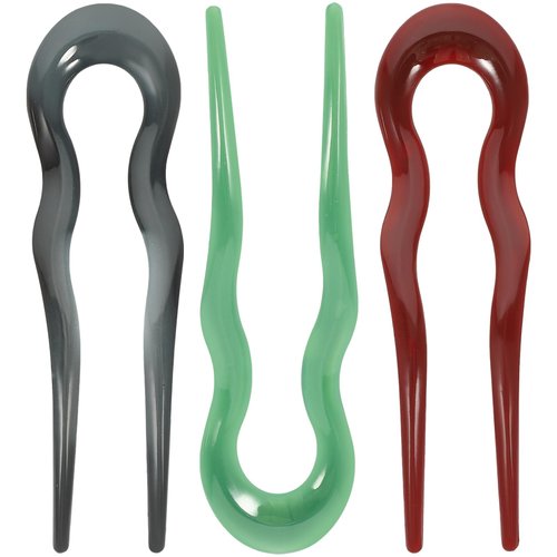 Angoily 3pcs U-shaped Hairpin Hair Decorations Womens Hair Accessories Girls Hair Clips U Shaped Hair Sticks Girls Barrettes for Hair U Hair Christmas Pc Material Fork Bridesmaid